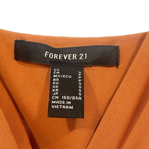 FOREVER 21 Women’s Rust Orange Copper Long Sleeveless Tank Polyester Dress SMALL - Picture 6 of 8