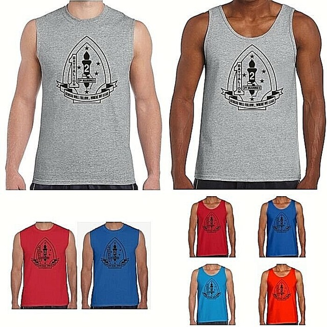 USMC 1st Battalion 2nd Marine US Marines Tank Top or Sleeveless T Shirt