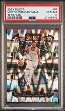 2023 PANINI SELECT TECTONIC #87 VICTOR WEMBANYAMA ROOKIE RC PSA 10