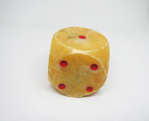 Vintage Lucky Dice Gambling Casino Big Oversized Plastic Resin Board Game 1 1/4" - Picture 5 of 11