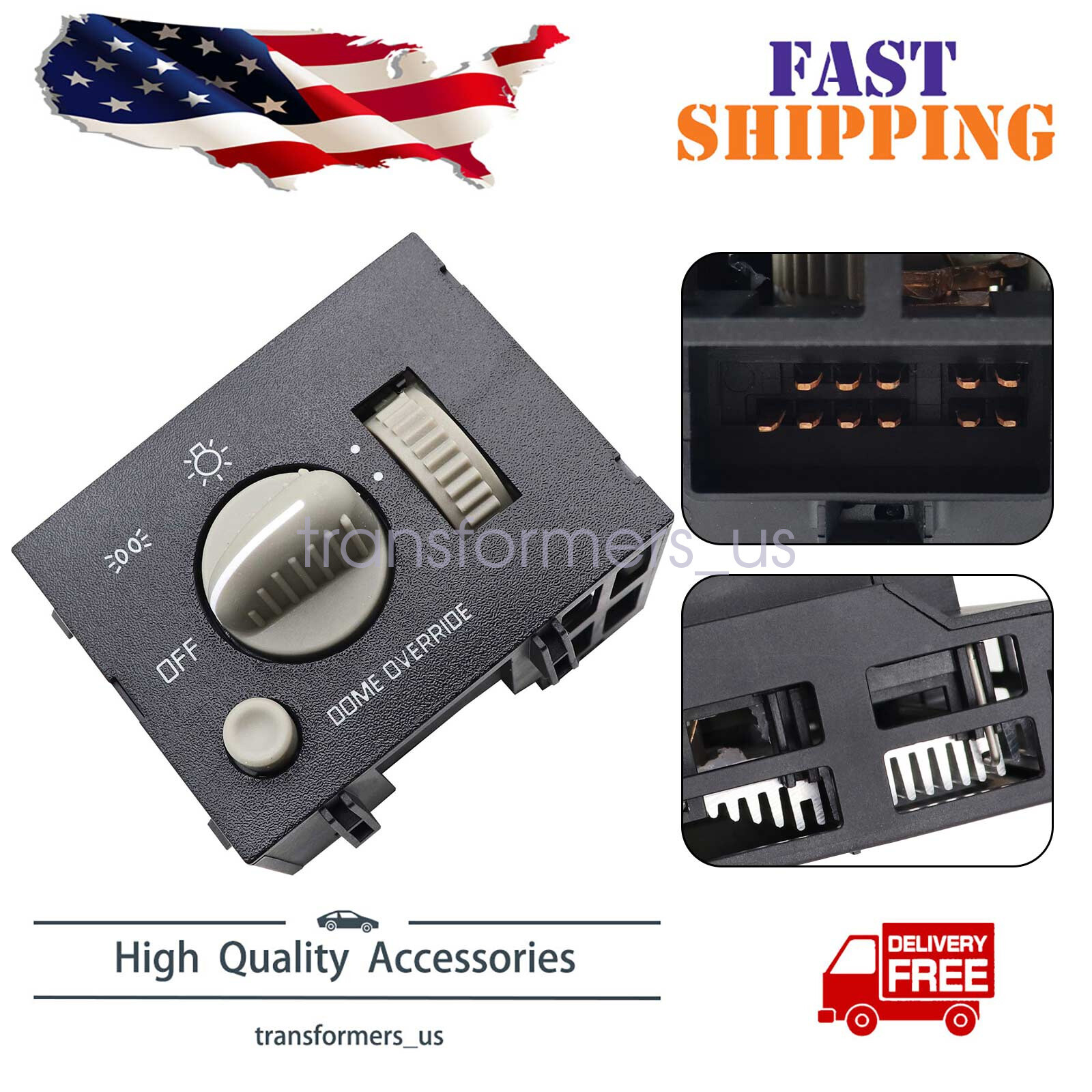 Dash Mounted Headlight Headlamp Parking Light Switch for Chevy