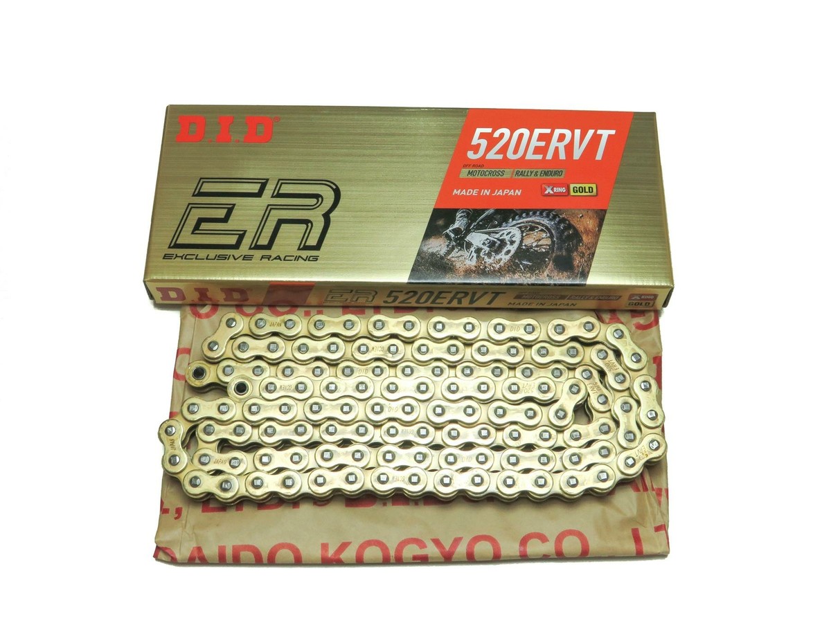 DID 520 ERS2-110 新品未使用 DID 520 ERVT VT2 Enduro Racing Narrow X-Ring Chain Gold 520 120