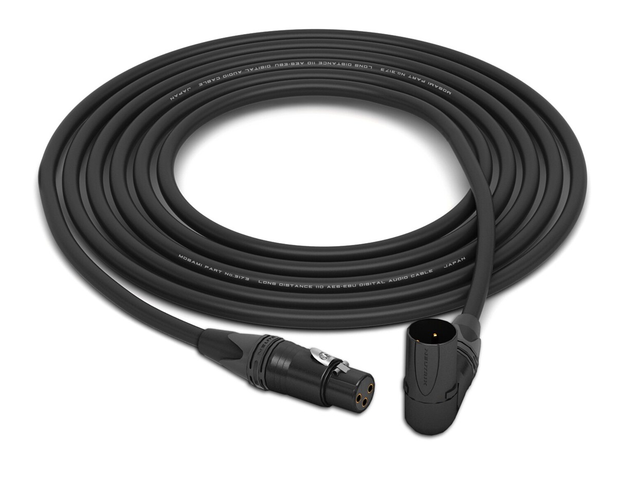 XLR-F to 90º XLR-M Digital AES/EBU | Mogami 3173 Heavy-Duty Cable