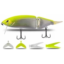 1 KO DRT Swimbait Tiny Klash 135mm 5.5” US SHIPPER. Chartreuse Chrome
