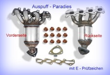 Krümmer-Katalysator mit E-Prüfz. für Opel Agila A 1.2 Motorcode Z12XE 75PS + Kit