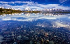 Landscape nature mountains grand teton national park Custom Gaming Mat Desk
