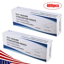 Sterilization Pouches- 3.5 " x 10 " Dental Medical Self Seal Pouch Bag Up to 400