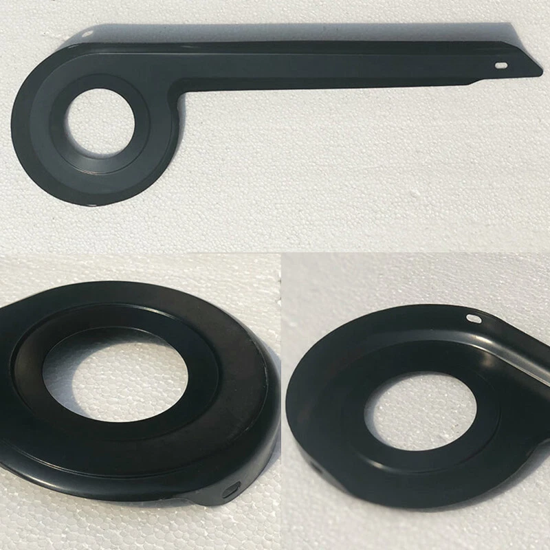 Black Metal Bicycle Chain Guard Cover Practical Rode Bike Cycling Parts New Home - Image 3 of 4