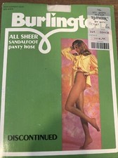 Vintage Burlington All Sheer Sandalfoot Pantyhose 786 Off White Medium