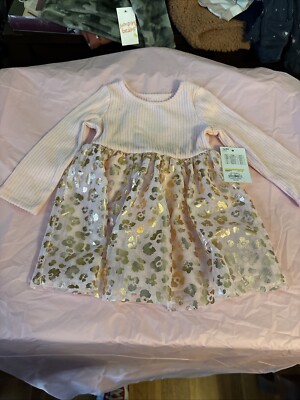 Jumping Beans Pink Dress 12/mo W Frilly Lace (BC)
