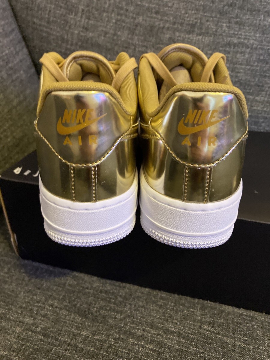 WOMENS NIKE AIR FORCE AF1 METALLIC GOLD Sz 11.5 Sz 10 Men's