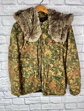 Obey Propoganda Women's Faux Fur Hooded Camo Coat Small