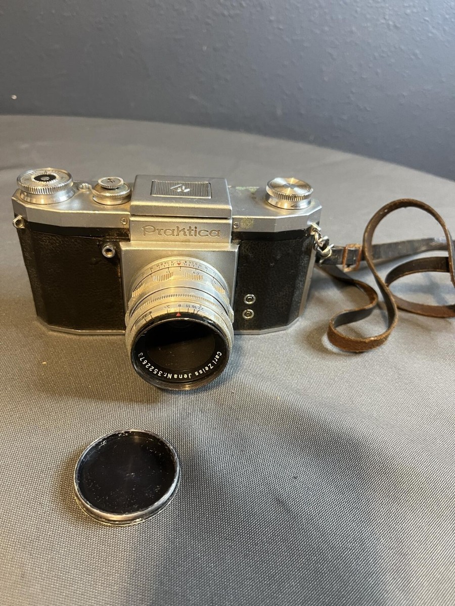 Vintage Praktica FX 35mm Film SLR Camera w/ Tessar 50mm 3.5