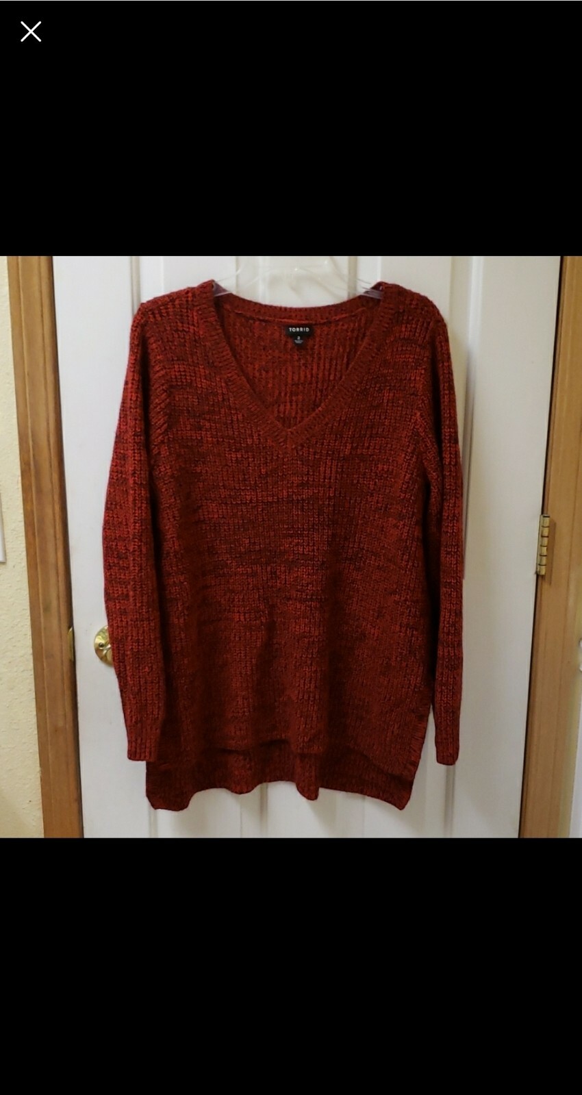 Torrid Red Knit Sweater With Split Sides Women's … - image 1