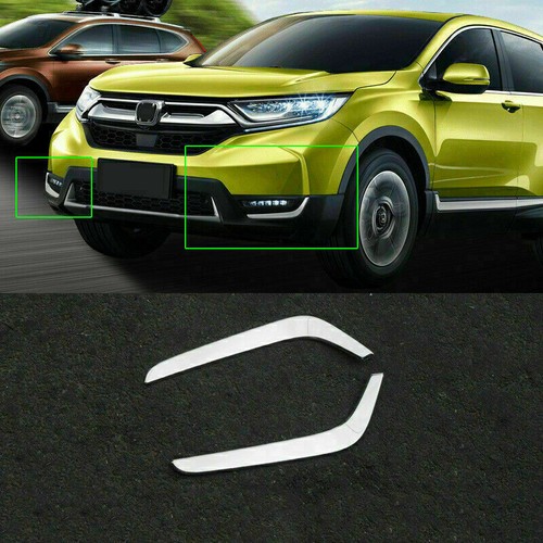 Chrome Front Fog Light Lower Eyelid Cover Trim For Honda CR-V 2017-2019 – ABS Decor