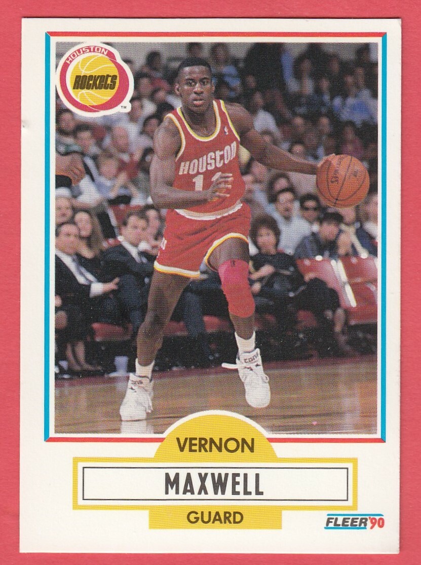 1990 Fleer Basketball # 72 Vernon Maxwell -- Rockets -- Box 737 | eBay