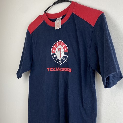 Texas Rangers Logo T-Shirt Kids Size Large 14/16 MLB Genuine Merchandise Blue - Picture 8 of 10