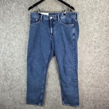  Denim Jeans Mens 36 x 32 Blue Straight Leg Relaxed Zip Fly Pockets 12548