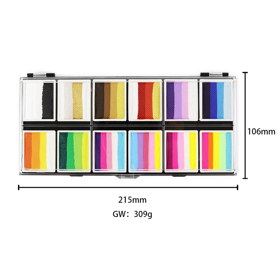 Kit de Pintura Facial Bowitzki Nuevos Colores Pasteles Divididos para Niños PARA 100+Pintura Rostro Foto 4 de 4