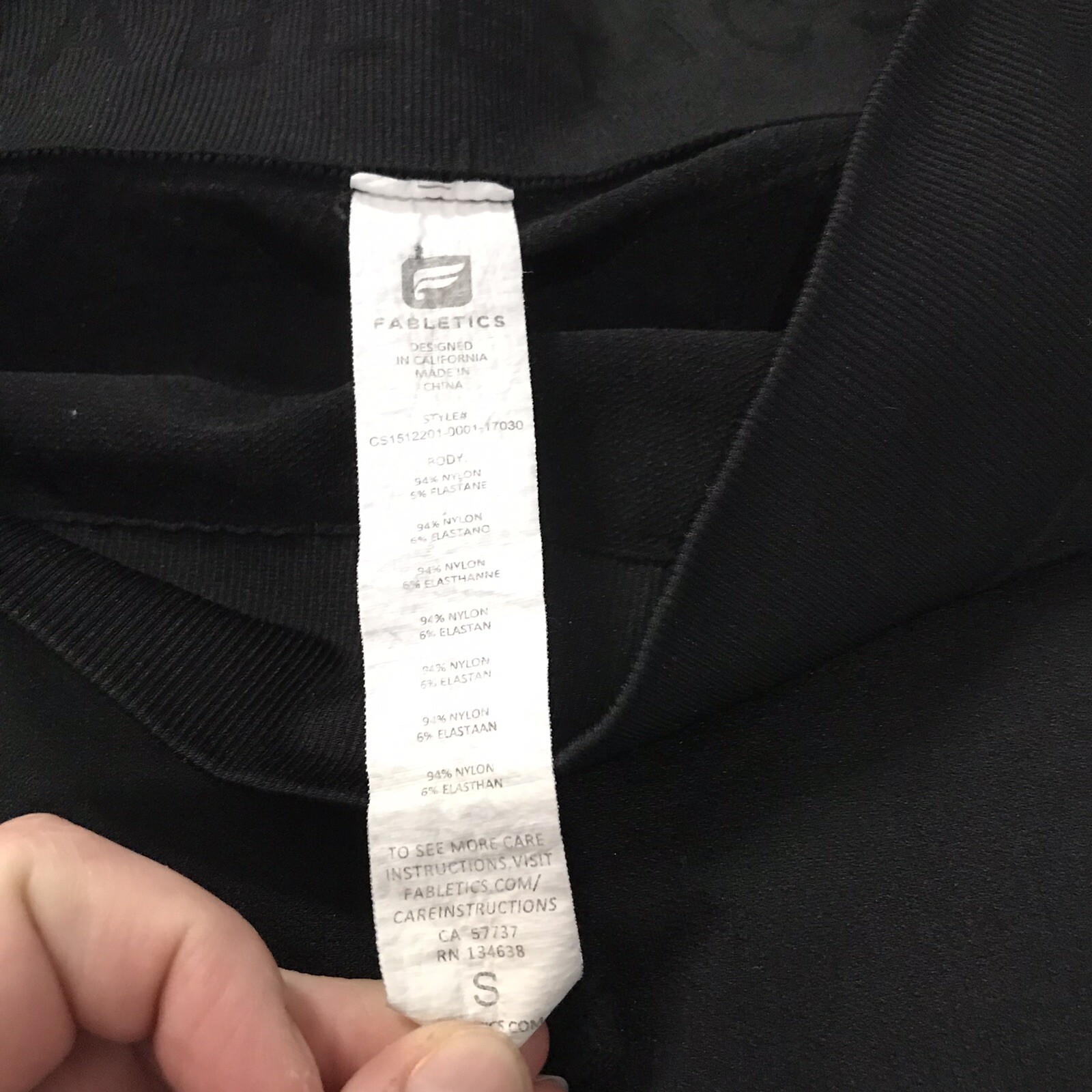 Fabletics Seamless Solid Capri Leggings Black Sz … - image 8