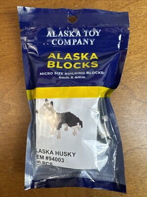 Alaska Blocks 200 piece  Micro Locking Block Building Set with directions HUSKY
