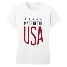 Made In The USA Women's Fitted T-Shirt - America July 4th Patriotic Shirt