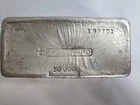 Vintage Engelhard 50 oz .999+ Fine Silver Poured Bar Loaf 199701 Rare Old Pour