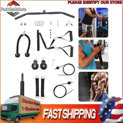 Fitness Cable LAT Pulley System Pull Down Machine Attachments Workout Equipment
