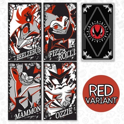Helluva Boss Halloween 2024 Metal Card Set Demon Series Wave 2 Red Variant