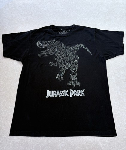 Universal Studios Jurassic Park T-Rex Black Graphic Textured T-Shirt Men's M