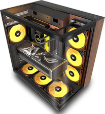 PC CASE ATX 6 PWM ARGB Fans Pre-Installed, Mid Tower Computer Case with Full-Vie