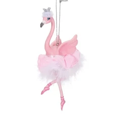 Kurt Adler Resin Ornament for Christmas Tree, Flamingo Ballerina