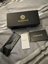 Versace empty sunglass black box with microfiber cleaning cloth