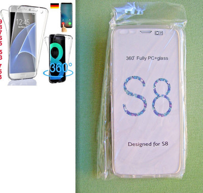 Handyhülle f. Samsung Galaxy S8 Full Case Cover Schutzhülle Silikon Transparent