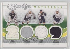 2009-10 O-Pee-Chee OPC Quad Materials Pekka Rinne Steve Sullivan Shea Weber 0o5t