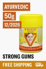 Vicco Vajradanti Tooth Powder 50g | Herbal Oral Care | Strong Teeth | 12/2026