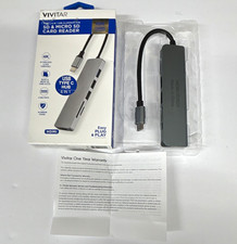 Vivitar USB-C 6-in-1 Aluminum Hub HDMI USB SD/SDHC  MicroSD Card Reader