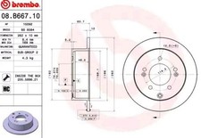2x BREMBO Disque de frein Arrière pour KIA SOUL (AM) Cerato Koup (YD) 262mm
