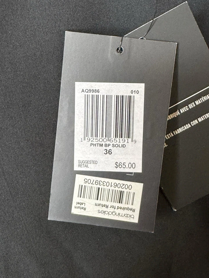 Мужские однотонные шорты Hurley Phantom Block для вечеринок размер 36 черные/белые - Изображение 4 из 4