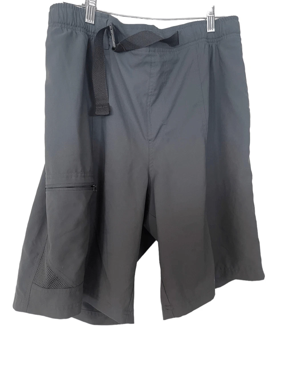 Columbia Mens Gray Flat Front Stretch Modern Cargo Shorts Size Large