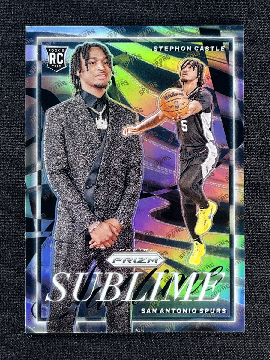 2024-25 Panini Prizm Stephon Castle #27 Rookie RC Sublime Case Hit SSP Spurs