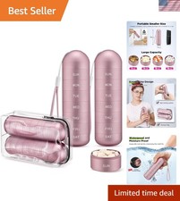 Airtight 7-Day Pill Organizer Set - Portable Metal Container for Vitamins & Meds