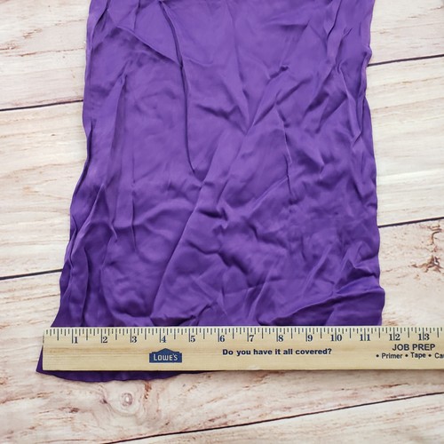 Zara Pants Womens Medium Purple Wide Leg Dress Trousers Satin Ladies 26x30 - Picture 10 of 12