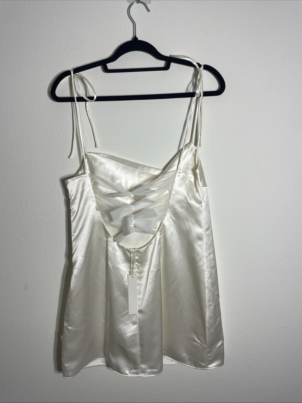 OFF WHITE Mini abito Revolve FOR LOVE AND LEMONS Ambre bianco sporco taglia M nuovo con etichette $319 msrp