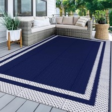 Outdoor Rug, Waterproof Reversible Patio Rugs, 5x8ft Large Outdoor Area Rug