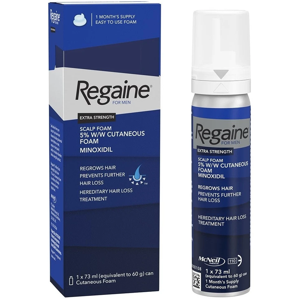 Regaine For Men Hair | Extra Strength Regrowth Foam 1 x 73ml