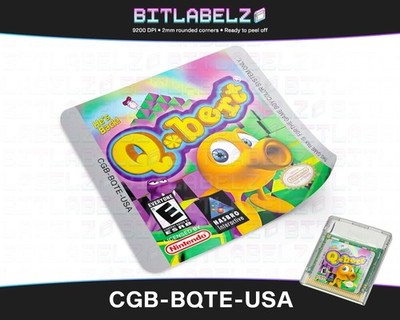 QBert [CGB-BQTE-USA] Game Boy Color Label