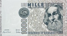 ITALY 1000 LIRA BANKNOTE 1982 OLD LIRE NOTE PRE - EURO EU MARCO POLO