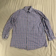 J FERRAR Slim Mechanical Stretch 16-16.5 Collared Pattern Button Shirt 32/33