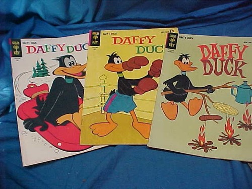 3-1960er Jahre DAFFY DUCK Goldschlüssel COMICBÜCHER sauber